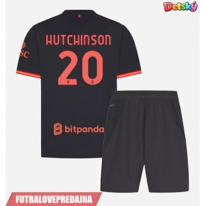 Lacne Dětský Futbalové dres AC Milan Omari Hutchinson #20 2026-27 Krátky Rukáv - Tretina (+ trenírky)